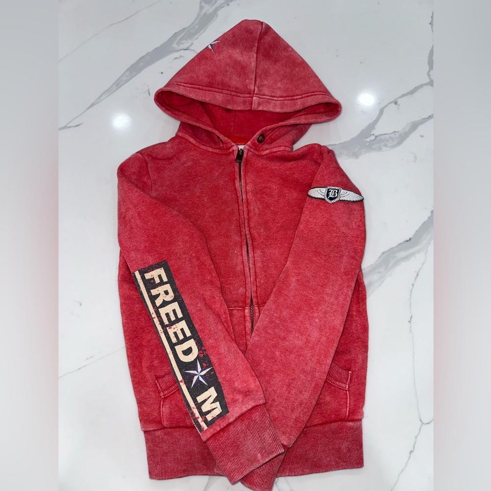 Butter Super Soft Hoodie, Red, Size Small